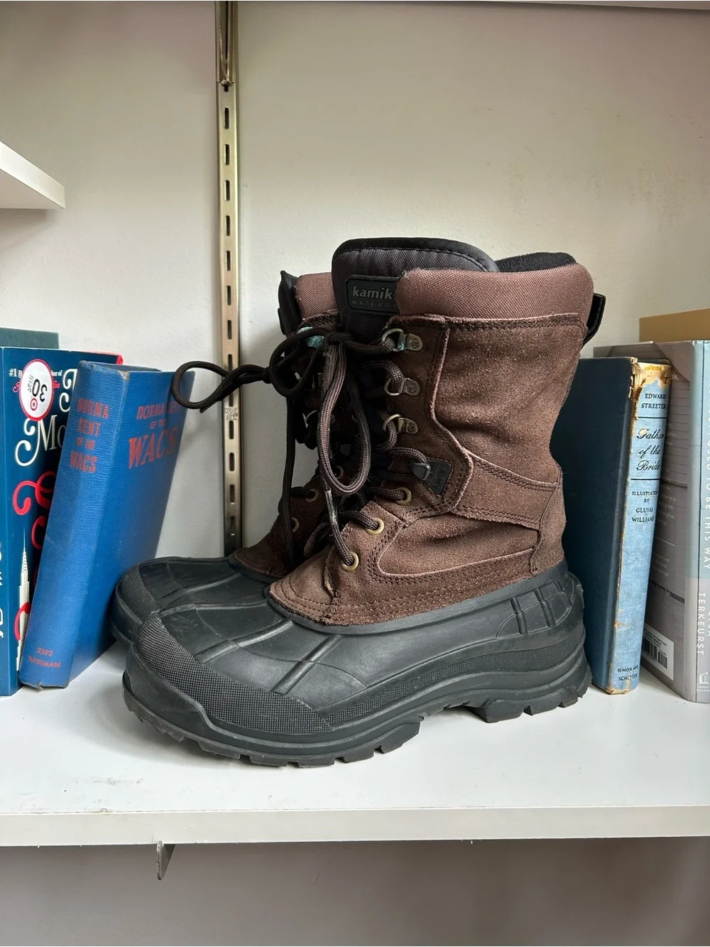 Kamik Brown & Black Waterproof Men's Snow Boots - Lace-Up Insulated